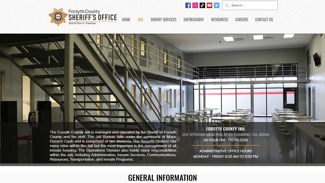 JAIL | Forsyth County Sheriff's Office, GA